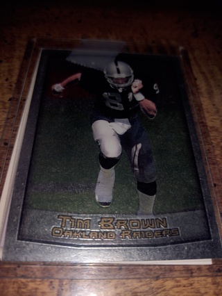 Two card lot football veteran Tim Brown raiders