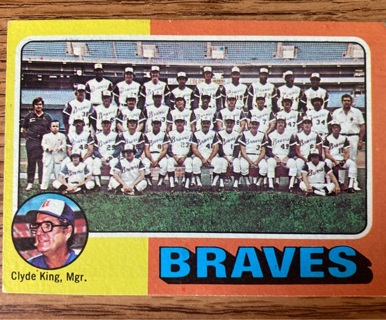 1975 Topps Atlanta Braves team card 