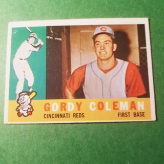 1960 - TOPPS EXMT - NRMT BASEBALL - CARD NO - 257 -  GORDY COLEMAN - REDS