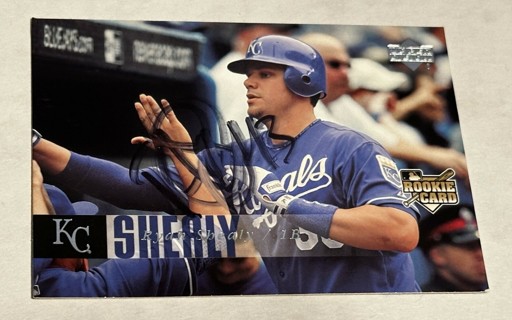 Autographed 2006 Upper Deck baseball #1087 RYAN SHEALY Kansas City Royals ROOKIE rc