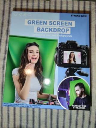 Green Screen Backdrop for Zoom / YouTube / Live Streaming Video