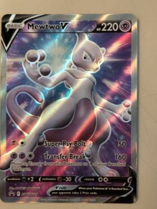 Mewtwo v swsh 229 rare holo promo NM