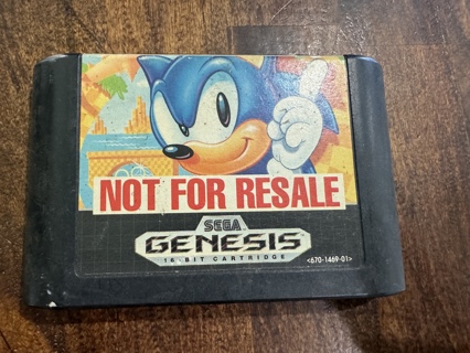 Vintage Sega Genesis Sonic The HedgeHog Game