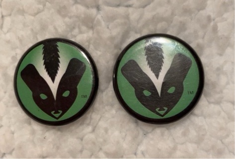 Two skunk pins