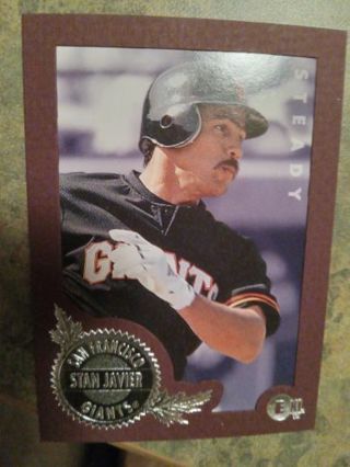 1996 FLEER EXL STAN JAVIER SAN FRANCISCO GIANTS BASEBALL CARD# 291