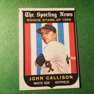 1959 - TOPPS NRMT+ BASEBALL CARD NO. 119 - JOHN CALLISON  ROOKIE - WHITE SOX