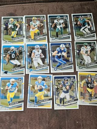 12 optic nfl trading cards