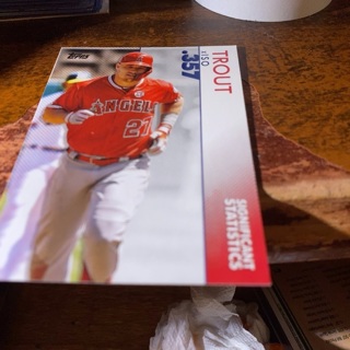 2020 topps significant statistics mike trout baseball card 