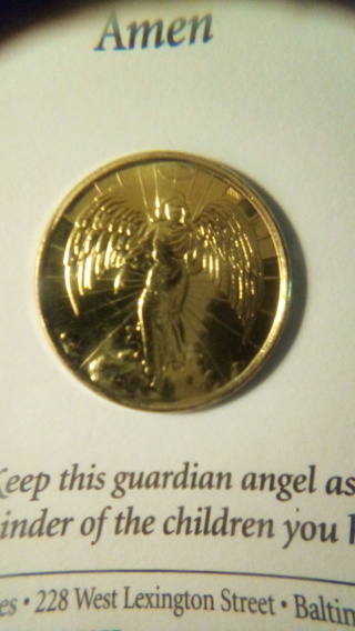 Guardian Angel medallion,Pocket angel 