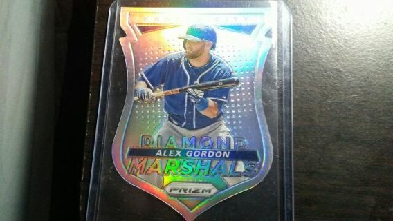 2015 PANINI PRIZM DIE CUT DIAMOND MARSHALS ALEX GORDON KANSAS CITU ROYALS BASEBALL CARD# 13