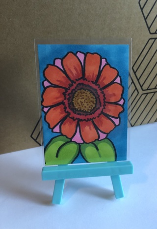 Lovely Flower original drawing aceo