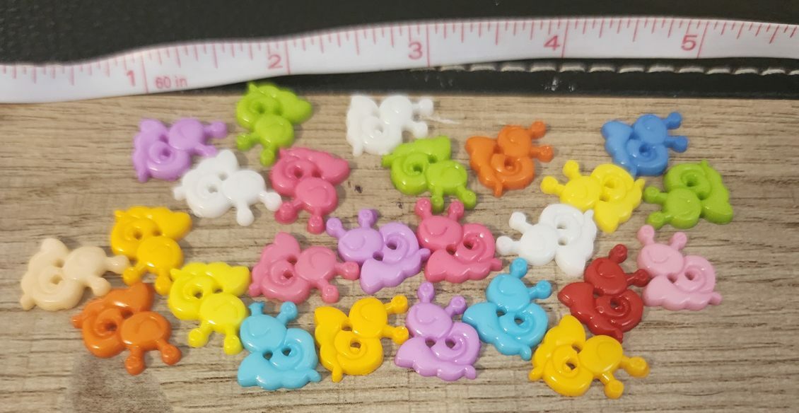 FREE: NEW - 24 Multi Colored Snail Buttons - 2 hole