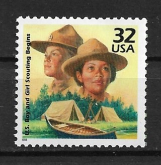 1998 Sc3183j Celebrate the Century: 1910's Boys & Girl Scouts MNH