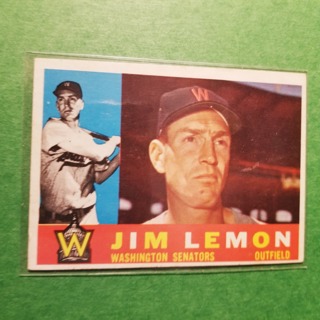 1960 - TOPPS EXNT - NRMT BASEBALL - CARD NO - 440 - JIM LEMON - SENATORS