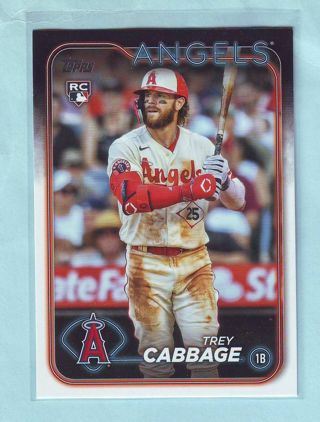 2024 Topps Trey Cabbage ROOKIE Baseball Card # 321 Angels