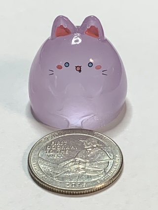 PUDDING CAT~#9~PURPLE~1 CAT ONLY~GLOW IN THE DARK~FREE SHIPPING!