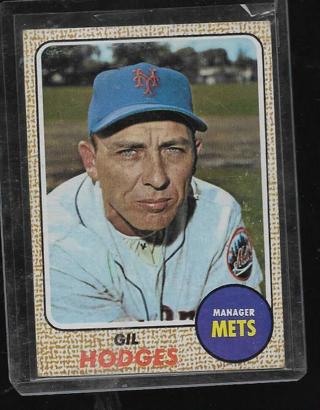 1968 TOPPS GIL HODGES #27 ($25.00 BV.)