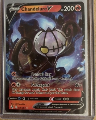 Chandelure V Pokémon card