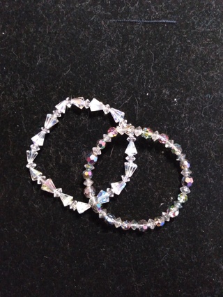 Crystal  Stretch Bracelet  Bicone Beads