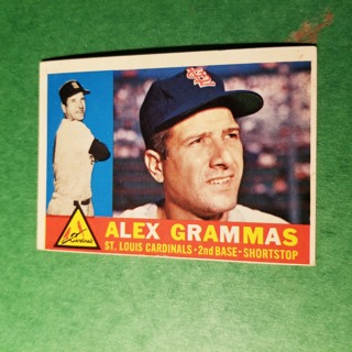 1960 - TOPPS BASEBALL CARD NO. 168 - ALEX GRAMMAS - CARDINALS