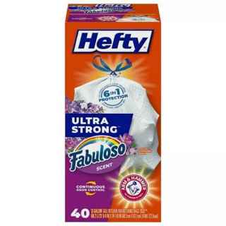 Hefty Ultra Strong Tall Kitchen Drawstring Trash Bags 40 Count