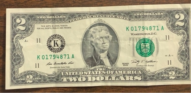 Two Dollar Bill, 2009, Dallas