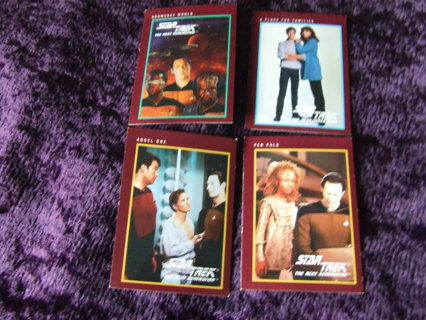 1991 Star Trek Next Generation Impel Card Lot of 4