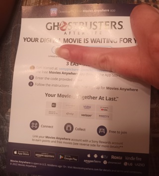 Digital code for Ghostbusters Afterlife