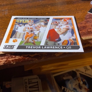 2021 panini score 2018 NCAA national champion Trevor Lawrence football card 