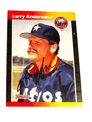 Autographed 1989 Donruss Larry Anderson #359 Houston Astros Baseball Card