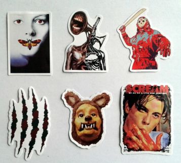 Six Horror Movie Vinyl Stickers #2