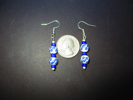 Blue Floral Earrings