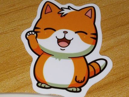 Cat Cute nice 1⃣ vinyl sticker no refunds regular mail only Very nice quality!