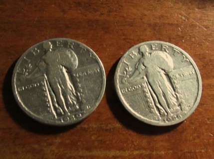 ★★ TWO STANDING LIBERTY QUARTERS ★★ **90% SILVER**