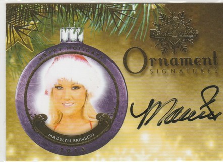 Madelyn Brinson - Benchwarmer 2015 Holiday Ornaments Autograph Hot Model