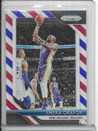 Emeka Okafor 2018-19 Prizm Prizms Red White & Blue #187