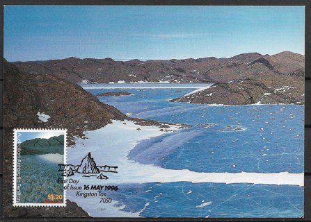 1996 Australian Antarctic Territory ScL101 $1.20 Twelve Lake maxi card 