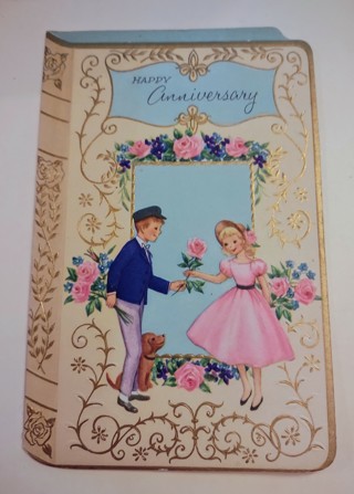 Vintage Anniversary Greeting Card - Unused