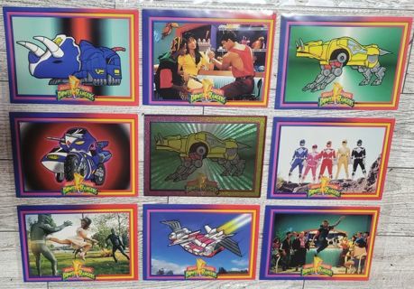 9 Power Rangers 1994 Cards!