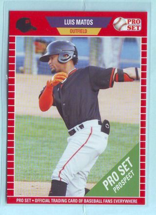 2021 Leaf Pro Set Luis Matos Baseball Card # PS08 Giants