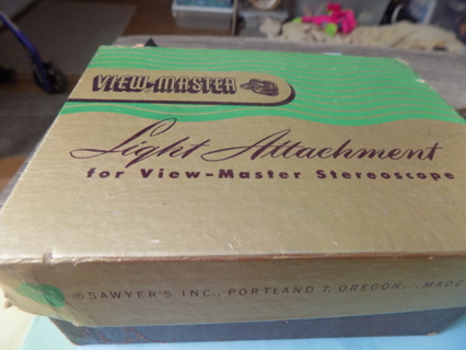 Vintage original box ONLY for View master Light attachment Steroscopic by Sawyers