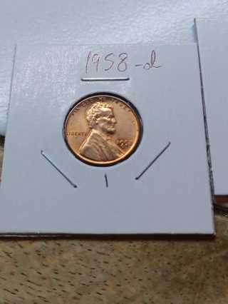 1958-D Lincoln Wheat Penny! 12.1