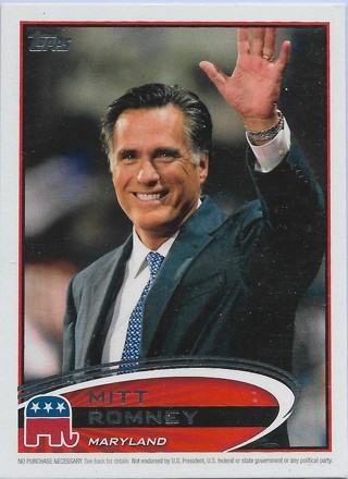  2012 Topps Update Romney Presidential Predictor #PPR20 Mitt Romney MD