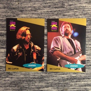 1991 ProSet Super⭐️Stars MusiCards | LEGENDS | ERIC CLAPTON - LOT OF 2 | Card #2 and #3