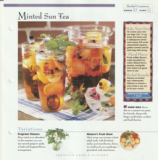 Making Herbal Creations: Minted Sun Tea