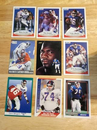 9 card lot Giants