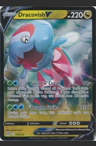 NM Ultra Rare Dracovish V Pokemon card TCG SWSH