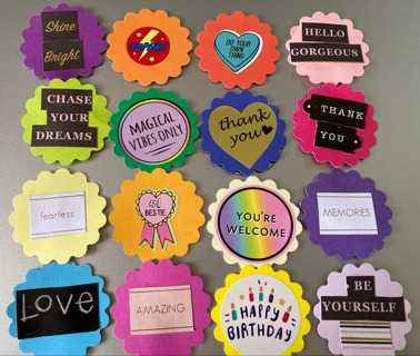 Greeting Card Embellishments (with tape)