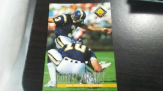 1994 CLASSIC PRO LINE LIVE JON CARNEY SAN DIEGO CHARGERS FOOTBALL CARD# 198