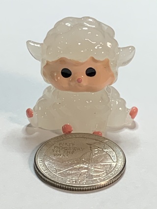 MINI LAMB~#14~WHITE~1 LAMB ONLY~GLOW IN THE DARK~FREE SHIPPING!